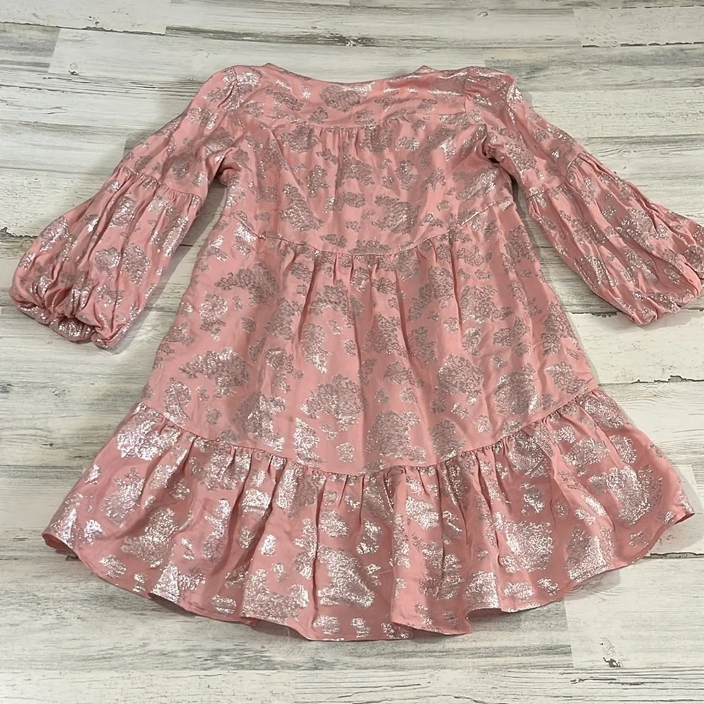 Anthropologie Jolene Jacquard Pink Mini Dress Size XSP - Picture 9 of 13